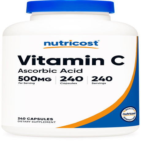 Nutricost Vitamin C 500Mg, 240 Capsules, Vegetarian, Gluten Free & Non-Gmo