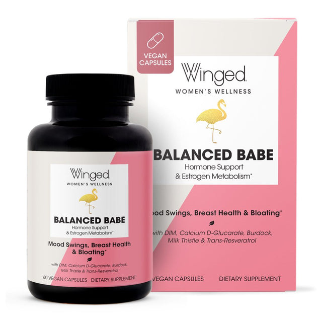 Winged Wellness Balanced Babe Hormone Balancing DIM Vegan Capsules, Women'S Supplement, 30 Servings, 60Ct