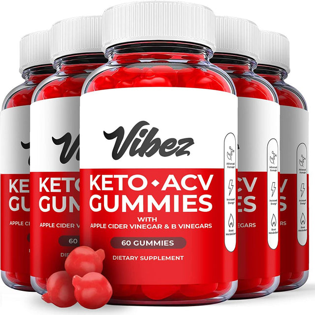 (5 Pack) Vibez Keto ACV Gummies - Supplement for Weight Loss - Energy & Focus Boosting Dietary Supplements for Weight Management & Metabolism - Fat Burn - 300 Gummies