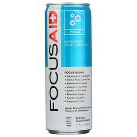 FOCUSAID Energy Blend | Contains Nootropics | Natural Caffeine | 100% Clean | No Artificial Flavors, Sweeteners or Sodium | Alpha GPC, GABA, B Complex, Yerba Mate, Green Tea | 12 Fl Oz (Pack of 12)