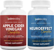 Paleovalley Apple Cider Vinegar Complex and Neuroeffect Bundle - Turmeric, Ginger, Cinnamon, Lemon, Neuro Mushroom, Coffee Fruit - Organic Nutritional Supplements for Focus, Memory, Energy Support