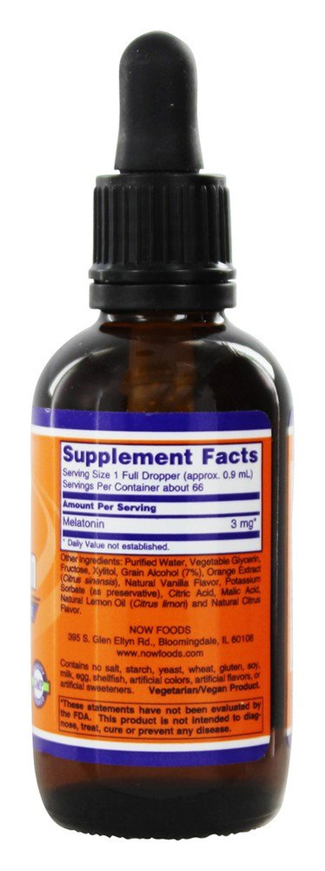 Now Foods Liquid Melatonin, 2 Fl Oz (60 Ml)-2 Pack