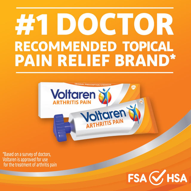 Voltaren Topical Arthritis Medicine Gel Pain Reliever for Arthritis, 1.7 Oz