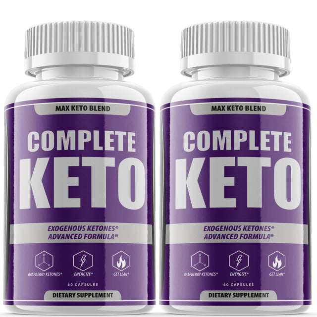 (2 Pack) Complete Keto - Keto Complete Diet Pills Capsules Supplement, Complete Ketogenic Diet for Beginners, Ketones Slim Pills for Energy, Focus - Ketones for Men Women - 120 Capsules