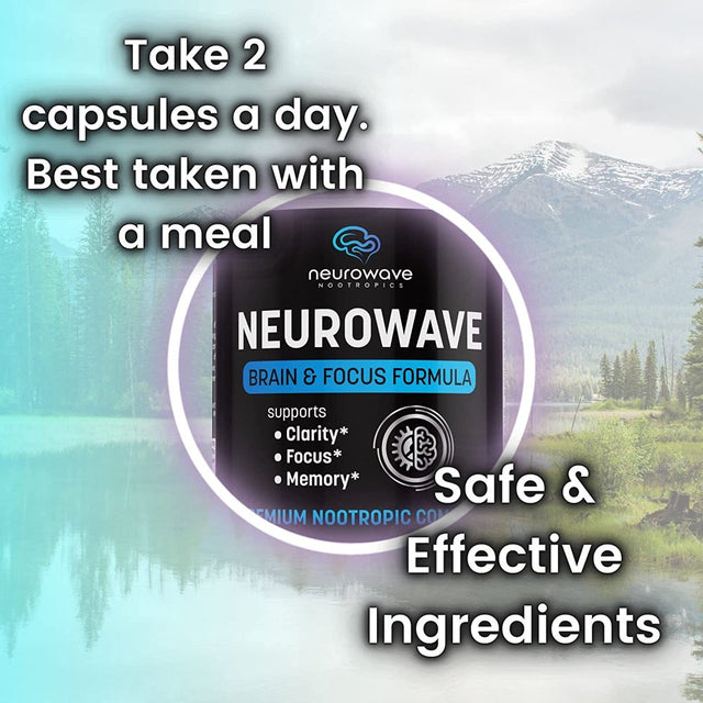 Neurowave Brain Support Supplement - 19-Ingredient Formula for Mental Clarity, Focus, Energy - Suitable for Men Women (60 Cap)