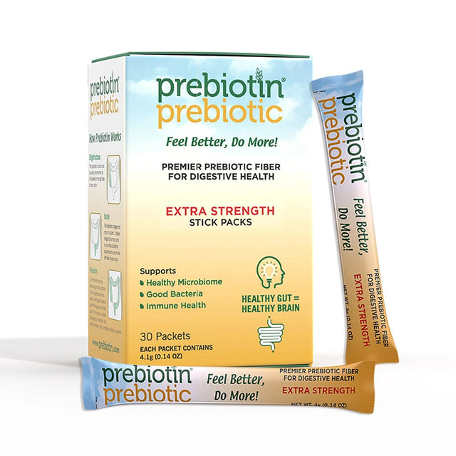 Prebiotin Premier Prebiotic Fiber Stick Packs - 30 Servings per Box - Formulated to Support Digestive Health Balances Gut Microbiome, Boosts Your Own Probiotics & Reduces Hunger