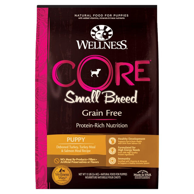 Wellness CORE Natural Grain Free Dry Puppy Food, Small Breed Puppy, 12-Pound Bag