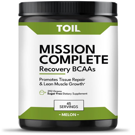 Mission Complete - BCAA Dietary Supplement Builds Lean Muscle Mass, Endurance & Recovery from Toil, a Veteran Owned Company