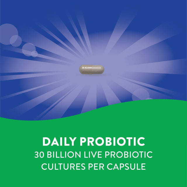 Fortify Everyday Care Probiotic Capsules, 30 Billion Live Cultures, Digestive Health*, Unisex, 30Ct