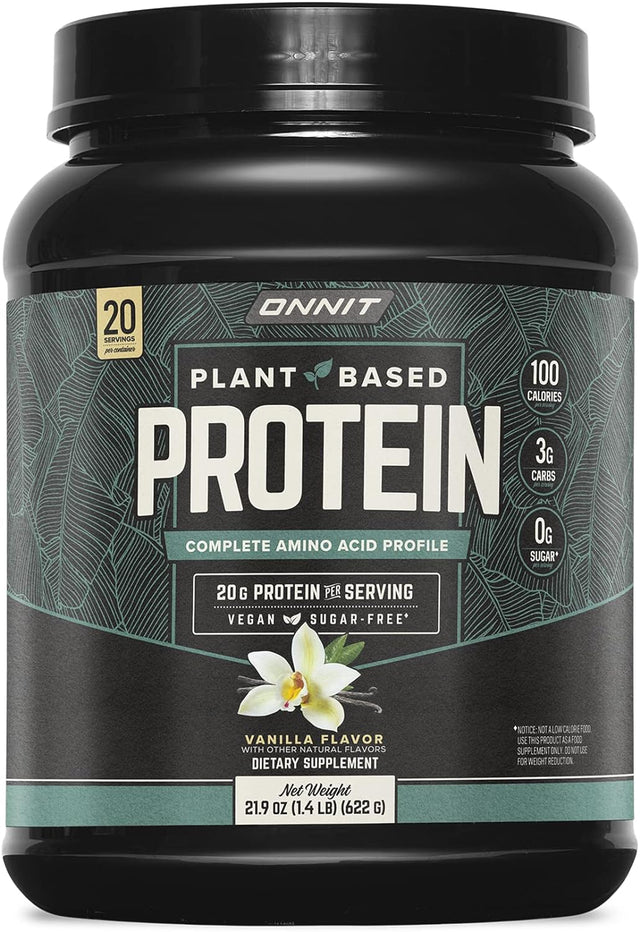 ONNIT Plant-Based Protein - Vanilla (20 Servings Tub)