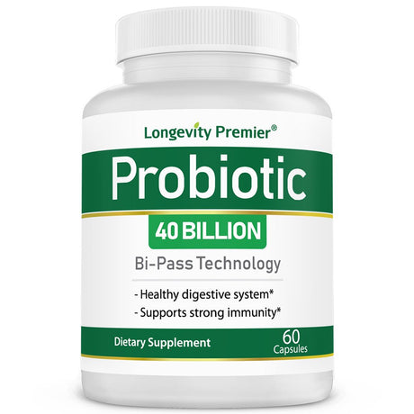 Longevity Daily Probiotics: - Boost Digestive and Colon Health. Supports Immunity