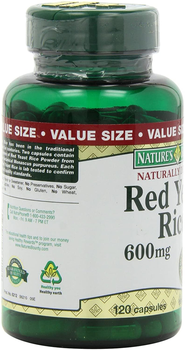 Nature'S Bounty Red Yeast Rice 600Mg 120 Capsules