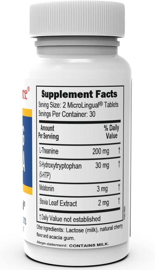 Superior Source Calming Formula, L-Theanine, Melatonin, under the Tongue Quick Dissolve Microlingual Tablets, 60 Ct, 5-HTP for Enhanced Serotonin Conversion, Positive Mood and Sleep Support, Non-Gmo