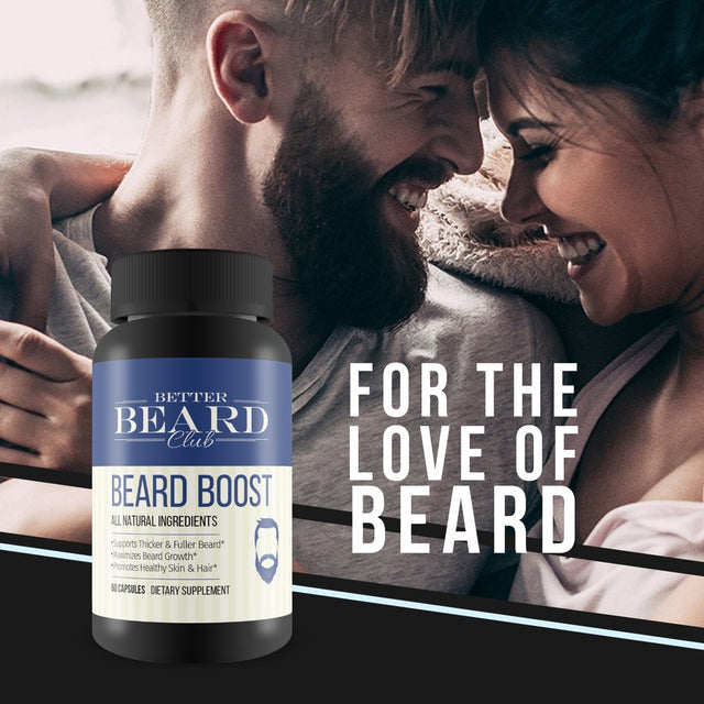 Better Beard Club - Beard Boost - Premium Beard Supplement - Supports Thicker, Fuller, and Longer Beard, Maximizes Beard Growth, Promotes Healthy Skin and Hair