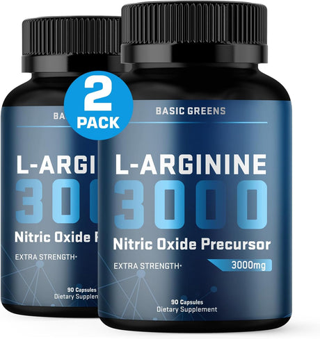 L Arginine 3,150Mg (180 Tablets) L-Arginine Supplement for Men and Women with Nitric Oxide Precursor | L Arginine Supplement Pills for Men, Sport, Workout, Made in the USA