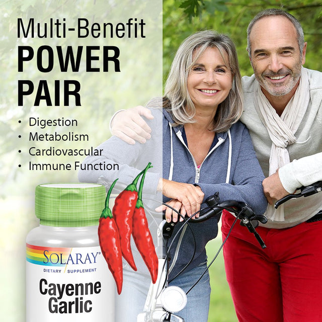 Solaray Cayenne with Garlic 540 Mg - 100 Capsules