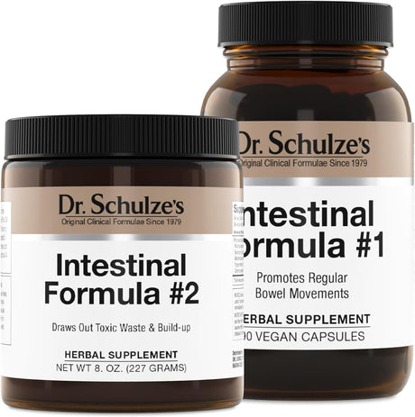 Dr. Schulze'S Intestinal Formula #2 (8 Ounces) and Intestinal Formula #1 Capsules (90 Capsules) - Organic Herbal Supplements