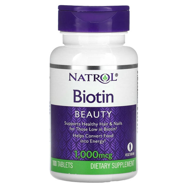 Natrol, Biotin, 1,000 Mcg, 100 Tablets