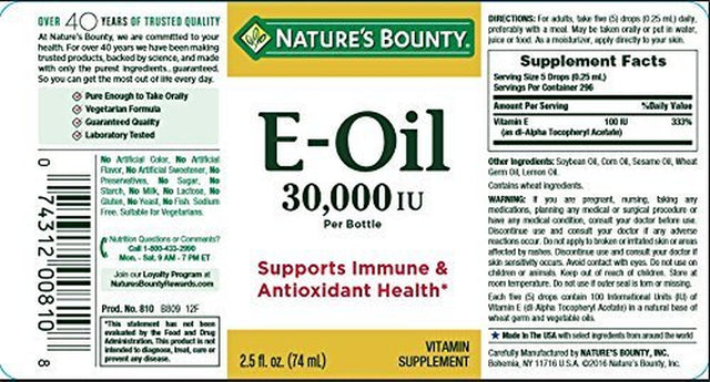 Nature'S Bounty Vitamin E-Oil 30,000 IU, 2.50 Oz