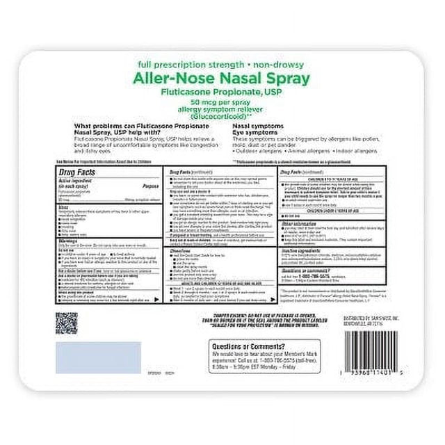 M-M Cetirizine 10Mg Non-Drowsy Allergy Relief Tablets Antihistamine (200 Ct.) plus Fluticasone Nasal Spray 50Mcg, 2 Bottles 144 Sprays Each | Compare to Zyrtec & Flonase Active Ingredients | Indo