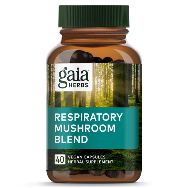 Gaia Herbs Respiratory Mushroom Blend -- 40 Vegan Capsules