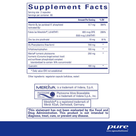 Pure Encapsulations Neuropure | Hypoallergenic Supplement with Enhanced Support for Calmness and Stress Relief | 120 Capsules