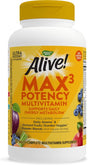 Nature'S Way Alive! Max3 Potency Multivitamin, High Potency B-Vitamins, No Iron, 180 Tablets