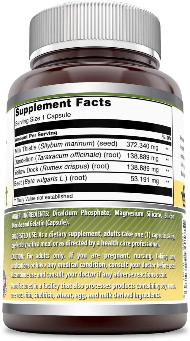 Amazing Formulas Liver Support 120 Capsules (Non-Gmo)