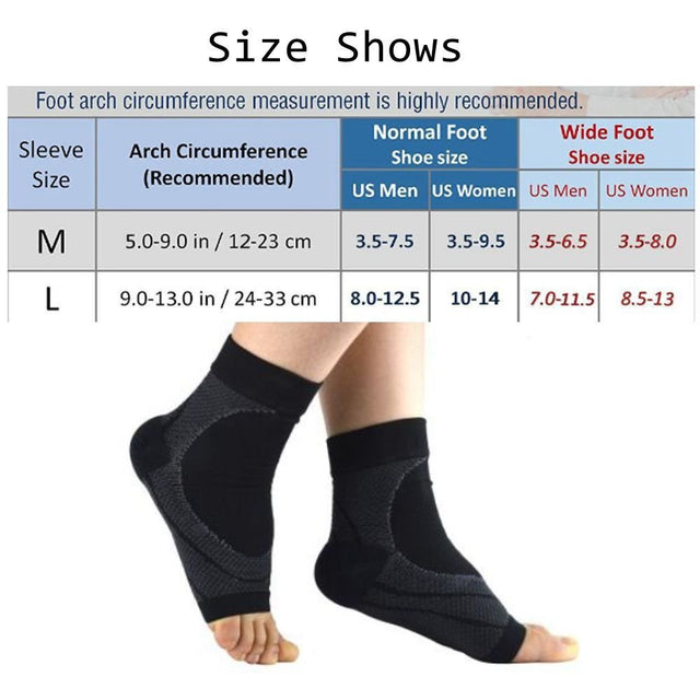 Women Men Upgraded Foot Pain Relief Elasticity Sweat Absorption Nylon Foot Protection Comprex Ankle Sleeves Neuropathy Socks Soothe Relief Compression Socks Compression Ankle Socks BLUE L