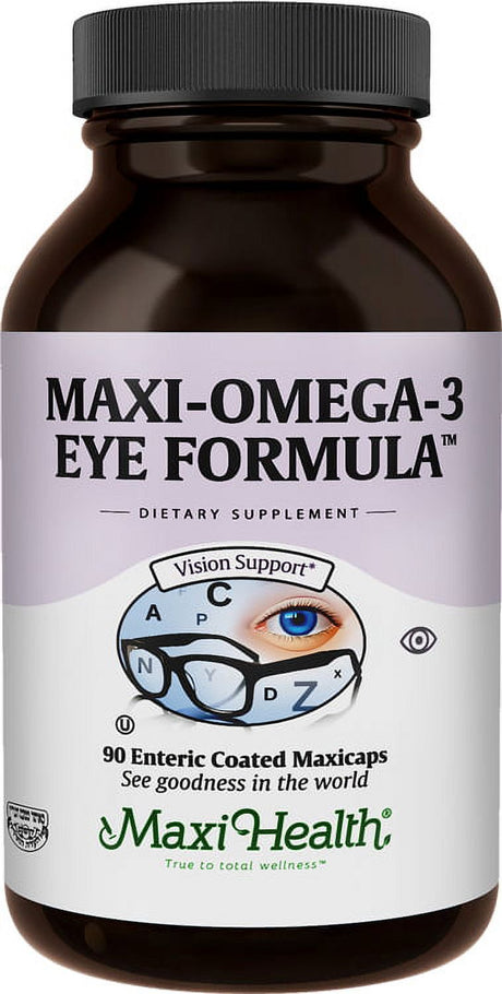 Maxi Health Kosher Maxi Omega-3 Fish Oil Eye Formula EPA/DHA - 90 Maxicaps