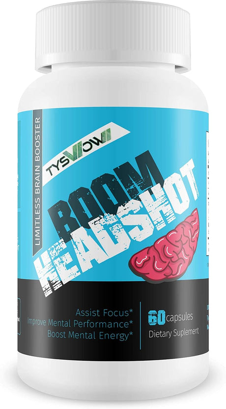 Limitless Brain Booster - Boom Headshot - Improve Your Game - L-Carnitine - Cranial Mastermind Pills - Focus & Intelligence Rx Free Pills - Support and Boost Your IQ Genex & Reaction Time