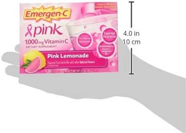 Emergen-C Health and Energy Booster Pink Lemonade - 30 Packets, 9.9 OZ (282G)