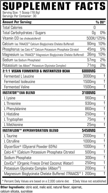 Amino Prestige - #1 BCAA & EAA Vegan/Fermented Amino Acid Intraworkout Formula Naturally Flavored Bcaas - 30 Servings (Sour Cherry Bomb)