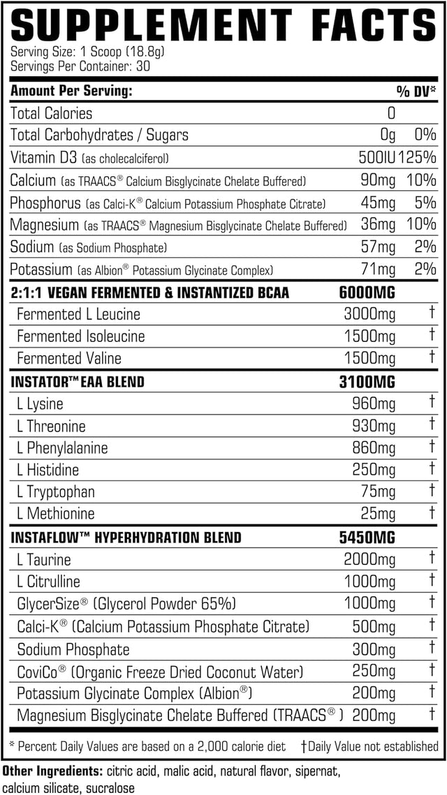 Amino Prestige - #1 BCAA & EAA Vegan/Fermented Amino Acid Intraworkout Formula Naturally Flavored Bcaas - 30 Servings (Sour Cherry Bomb)