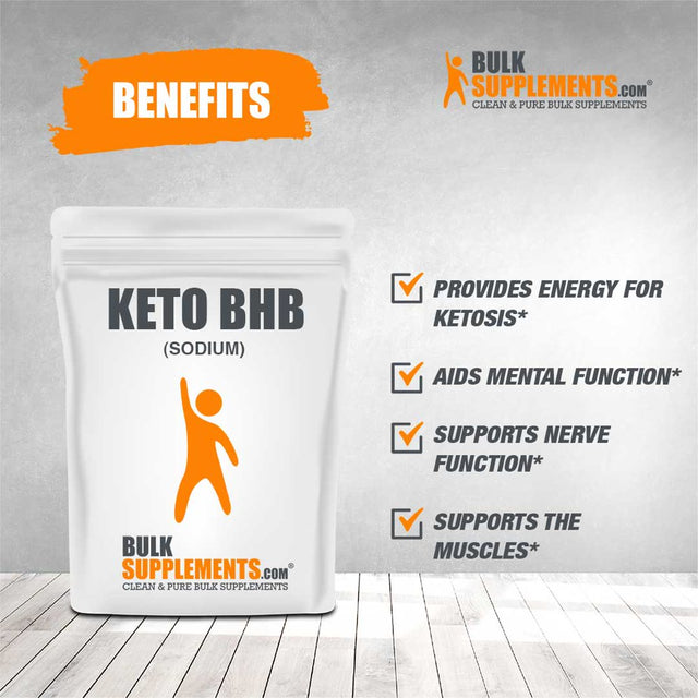 Bulksupplements.Com Sodium BHB Powder, 10G - Exogenous Ketones (100 Grams)