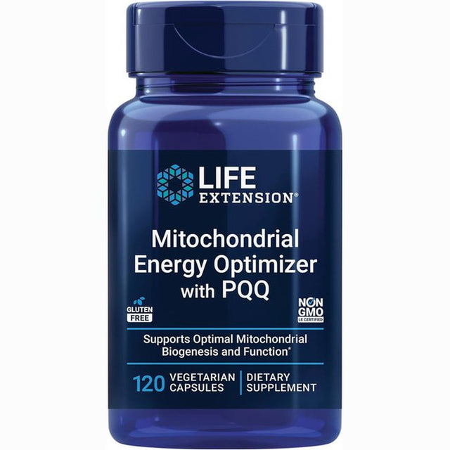 Life Extension Mitochondrial Energy Optimizer with PQQ - Energy Supplement for Healthy Mitochondria - with Taurine, Vitamin B, Pyrroloquinoline Quinone - Gluten-Free, Non-Gmo - 120 Vegetarian Capsules