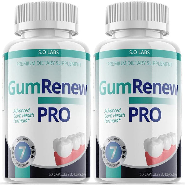 Gum Renew Pro Pills for Teeth Probiotics for Men and Women - 120 Capsules (2 Pack)