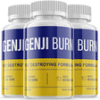 (3 Pack) Genji Burn - Keto Weight Loss Formula - Energy & Focus Boosting Dietary Supplements for Weight Management & Metabolism - Advanced Fat Burn Raspberry Ketones Pills - 180 Capsules