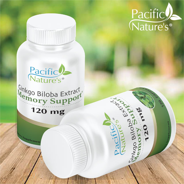 Ginkgo Biloba Extract 120 Mg Memory Support by Pacific Nature’S for Mental Alertness and Healthy Brain Function* 120Ct