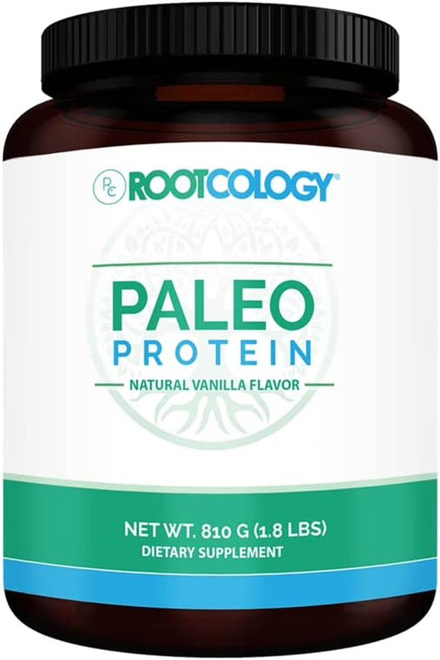 Rootcology Paleo Protein - Dairy-Free and Soy-Free 21G Hydrolyzed Beef Protein Powder with MCT and Stevia - for Energy and Muscle Support by Izabella Wentz (Vanilla - 810G / 30 Servings)