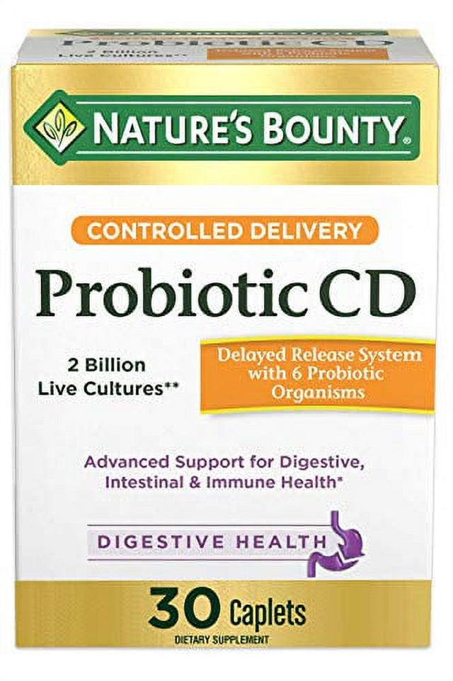 Controlled Delivery Probiotic by Nature'S Bounty, Dietary Supplement, Advanced Support for Digestive, Intestinal and Immune Health, 30 Caplets