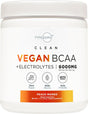 Ultra Clean Vegan BCAA Powder + Electrolytes (Peach Mango | 6G) 2:1:1 Sugar-Free/No Sucralose Bcaas Amino Acids Supplement for Women/Men - Best BCAA Vegan Amino Acids after Post Workout Recovery Drink