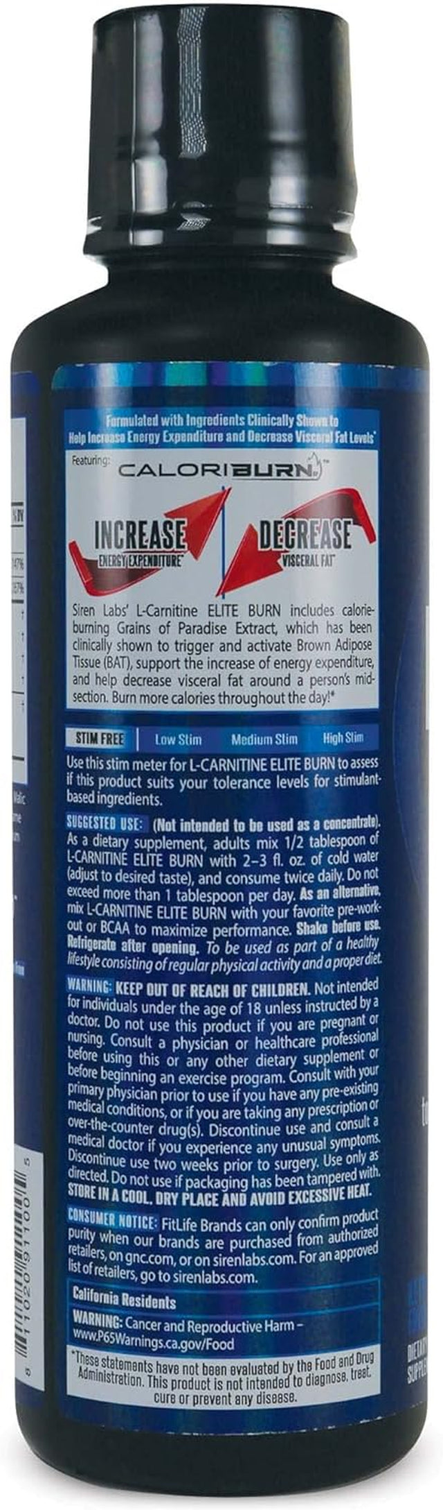 PMD Sports Bcaa'S Stim Free for Recovery and Performance Lemonade (30 Servings) & Siren Labs L-Carnitine Elite Burn Fat Loss Support Strawberry Blast 3000 Mg (32 Servings)