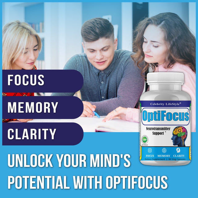 Optifocus Brain Booster for Mental Clarity for Men & Women- Best Brain Supplement and Memory Pills for Brain Health Mental Focus and Energy Booster