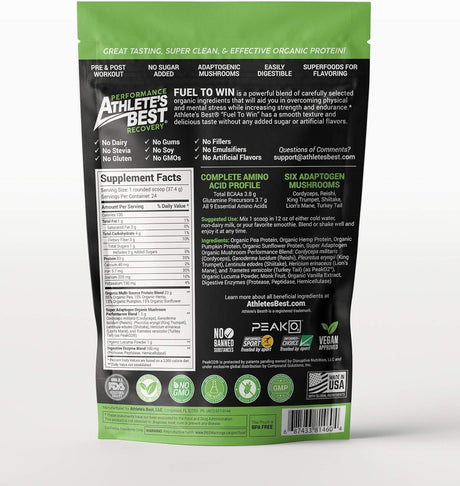 Athlete'S Best® Organic Plant-Based Protein Powder with Adaptogens & Superfoods