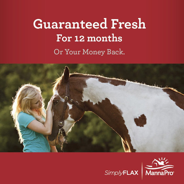 Manna Pro Simply Flax for Horses | Omega-3 Fatty Acids | 8 Pounds