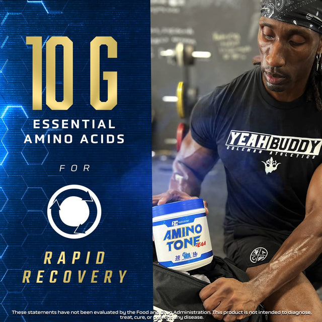 Ronnie Coleman Signature Series Amino-Tone Eaas Amino Acids Powder with Bcaas, Hydration Essential Amino Acids Post Workout Muscle Recovery, Cherry Limeade, 30 Servings