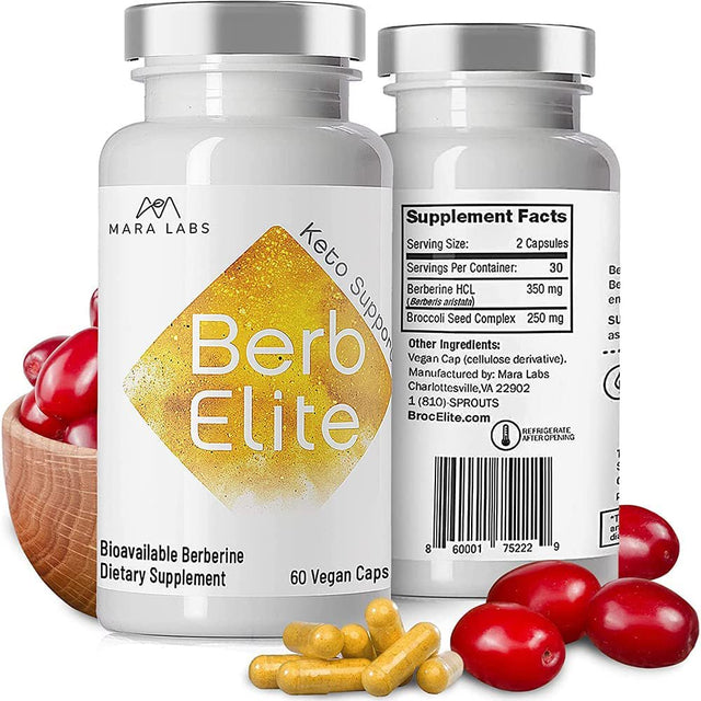 Berbelite Berberine Supplement (60Ct) Berberine for Immune Support, Gut Health & Mood Support Mara-Labs