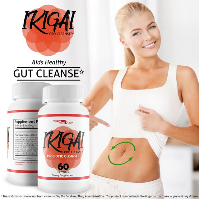 Ikigai Pro Cleanse - Premium Cleanse with 15+ Herbs & Probiotics - Full Body Cleanse Detox - Support Digestive, Gut, & Colon Health - Aid Bloating Relief & Regularity - Advanced Cleansing Formula