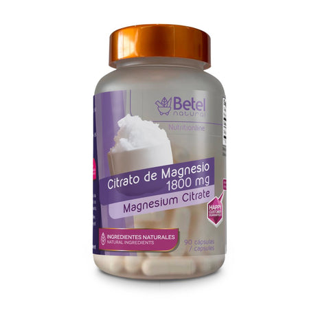 Magnesium Citrate/Citrato De Magnesio Capsules by Betel Natural - Easy Laxative Capsules - 350 Mg per Serving